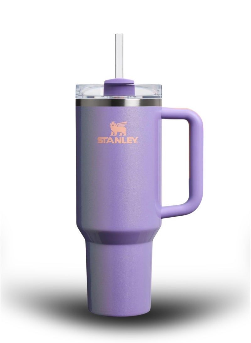 Stanley Quencher H2.0 Tumbler with Handle and Straw 40 oz | Flowstate 3-Position Lid | Cup Holder Compatible for Travel | Insulated Stainless Steel Cup | BPA-Free | Periwinkle Shimmer - Image 1