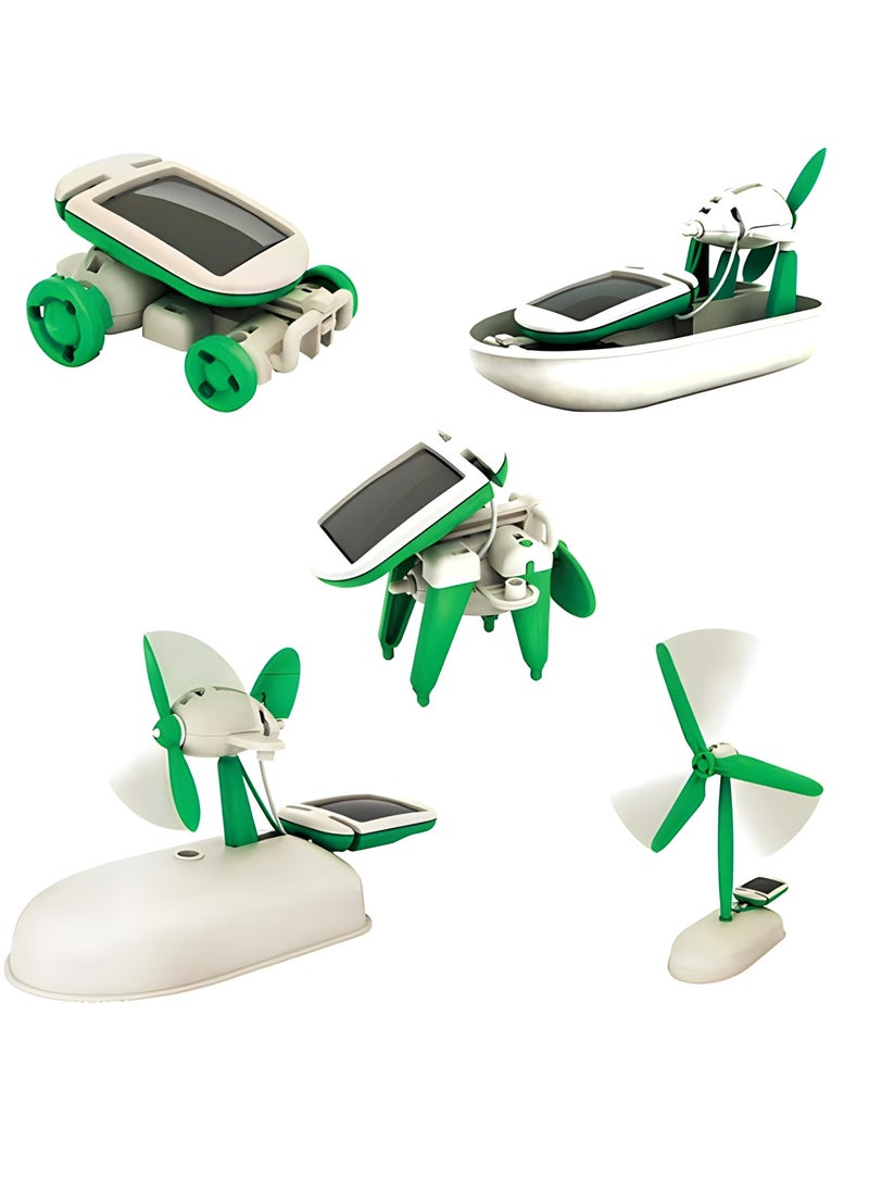 MAGIC VAULT 6 in 1 Solar Educational Kit Boat Fan Car Robot Toy Kids  - Image 2