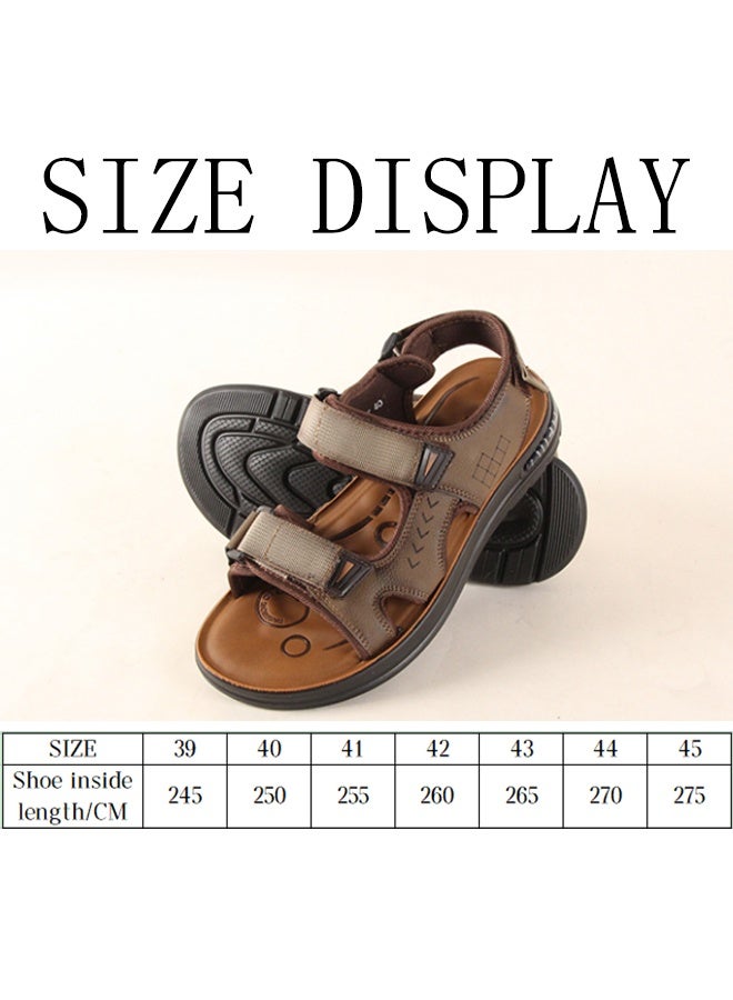 BOTELI Men's 40-45 Big Size Brown Sandals - Breathable Comfort Sole For Beach, Sports & Daily Casual Use - Image 5