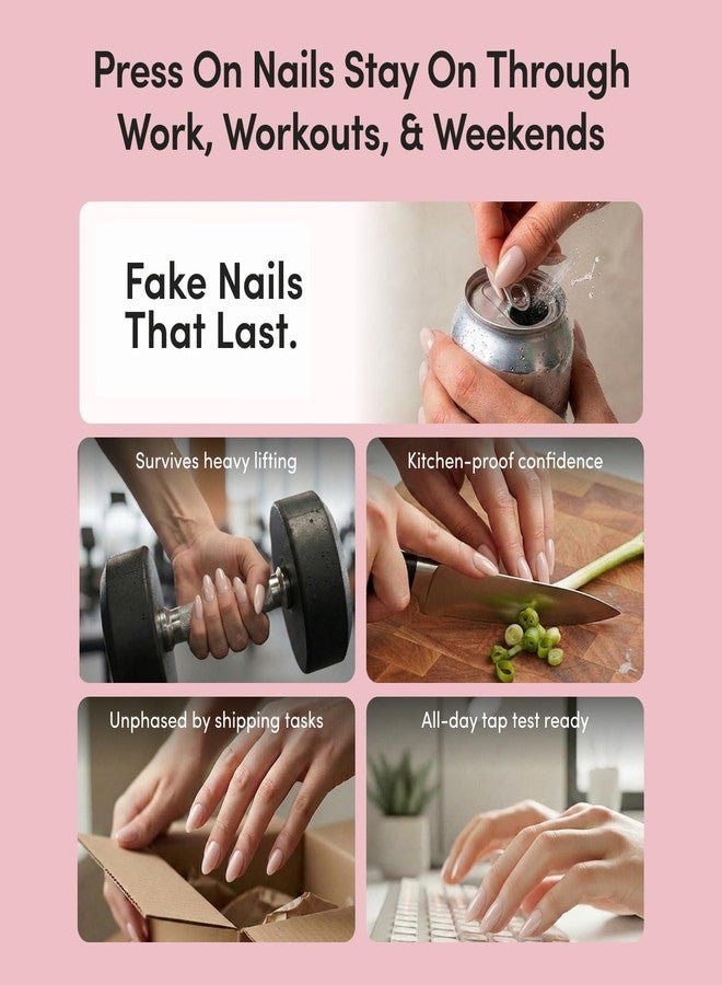Glamnetic Press On Nails - Athenian Gold | Medium Oval Fake Nails with 3D Raised Gold Foil, Glossy Finish | Salon Quality Vacation Nails | 15 Sizes - 30 Nail Kit with Glue - Image 3