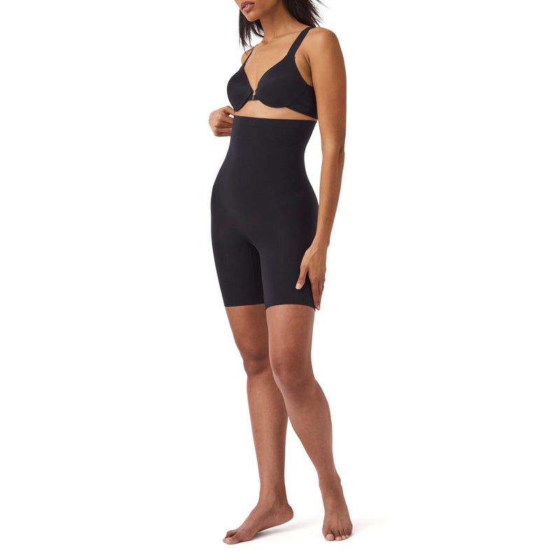 SPANX SPANXsculpt Seamless Power High-Waisted Mid-Thigh Short - Lightweight, All-Day Comfort - Core Control Shapewear - Very Black - Medium - Image 1