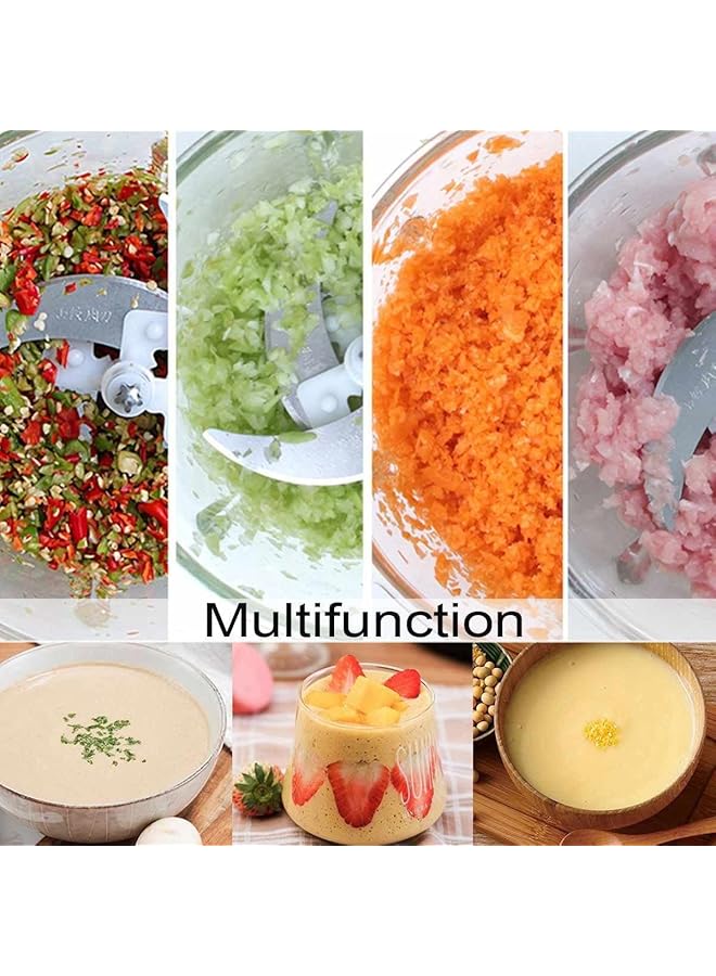 erorex Electric Meat Grinder Meat Mincer 2L 3L Stainless Steel Electric Food Chopper Food Processor Machine For Meat Vegetables Fruits And Nuts Fast And Slow 2 Speed 4 Sharp Blades 3L  - Image 2