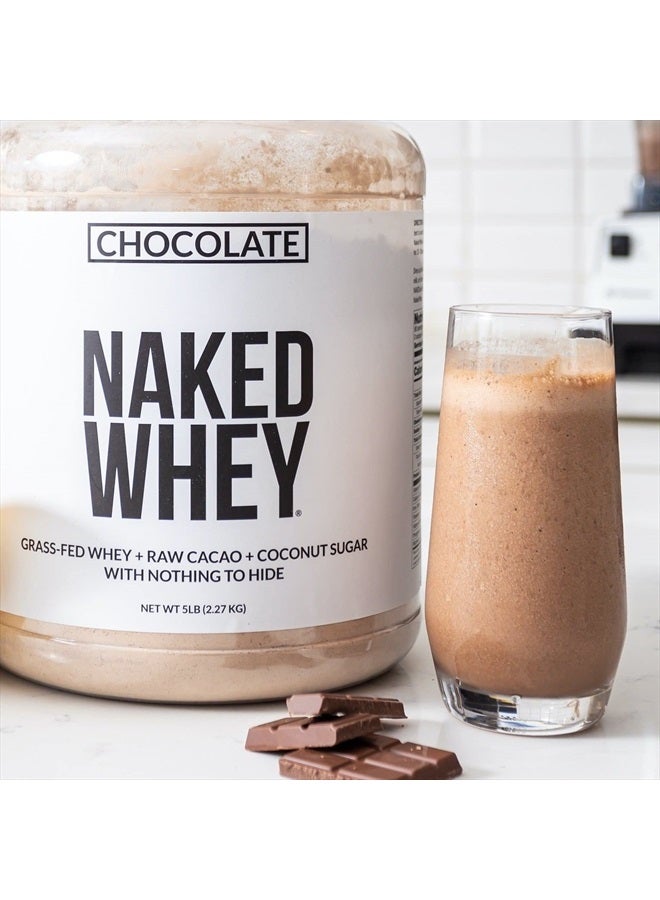 Nakd مسحوق مكمل بروتين مصل اللبن الغذائي، شوكولاتة، خالي من الكائنات المعدلة وراثيًا، خالي من الصويا، خالي من الغلوتين، يساعد في نمو العضلات والتعافي 60 حصة، 5 رطل - Image 5