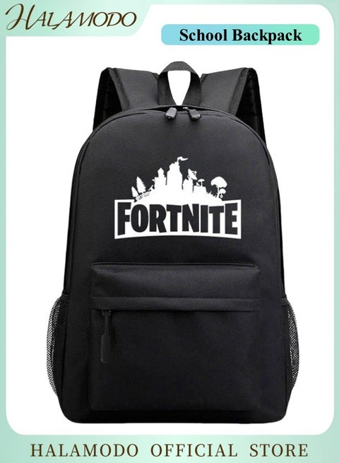 حقيبة ظهر مدرسية بسعة كبيرة Fortnite Battle Casual Daypack حقيبة مدرسية للسفر حقيبة ظهر كمبيوتر للمدرسة الثانوية والكلية والمراهقين والسفر والعمل
