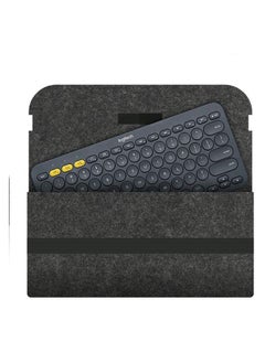 KASTWAVE Keyboard Cover, KASTWAVE Keyboard Cover for Logitech K380 Bluetooth Multi-Device Wireless Keyboard Felt Travel Bag Protective Sleeve Pouch (Black)  - Image 1