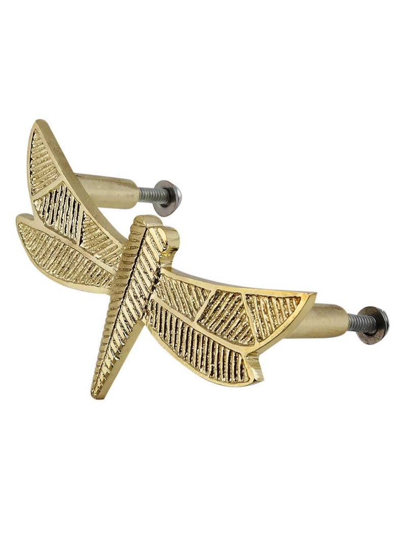 Indian-Shelf IndianShelf Dragonfly Door Handle Iron Cabinet Handle Gold Window Pulls 1 Piece 1080 cm  - Image 1