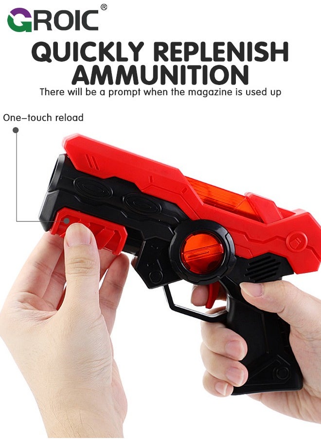 GROIC Infrared Laser Tag Guns Set of 4, Laser Tag Guns Set with Vibration Induction Vest Multi-Functional Fun Toys, Laser Tag Set Gift Ideas for Kids Teens and Adults Family Fun Shooting Game  - Image 5