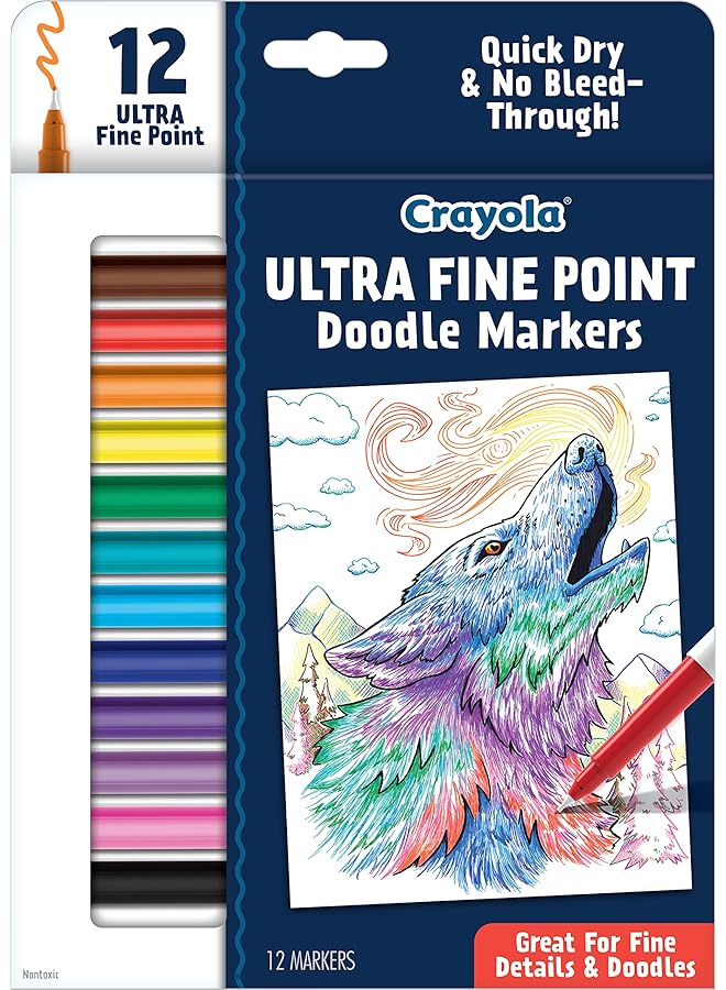 Crayola Ultra Fine Point Markers Art Markers Gifts For Teens 12 Ct - Image 1
