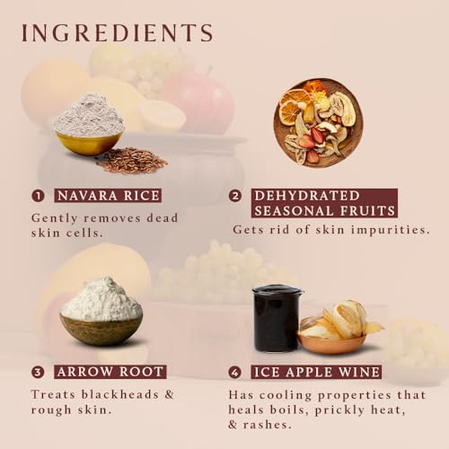 Old School Rituals Ice Apple & Fruit De-Tan Scrubbing Mask | Face Mask for Tan Removal & Glowing Skin | De-Tan Scrub for Sun Recovery & Radiance Boost | Exfoliates & Revives Skin | 50g - Image 5