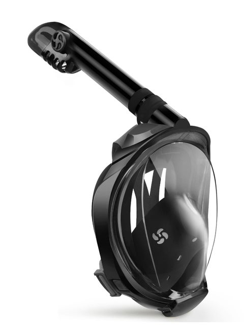 Full Face Snorkel Mask for Adults with Latest Dry Top System, Foldable 180 Degree Panoramic View Snorkeling Mask with Camera Mount, Safe Breathing, Anti-Leak&Anti-Fog, Adjustable Straps