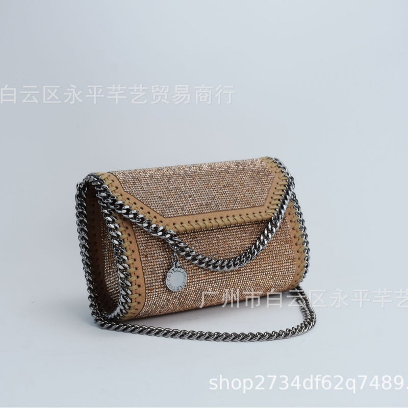 Women'S Bag Stella Chain Bag Diamond Bag Fashion Niche Clutch All-Match Shoulder Bag Messenger Bag - Image 4