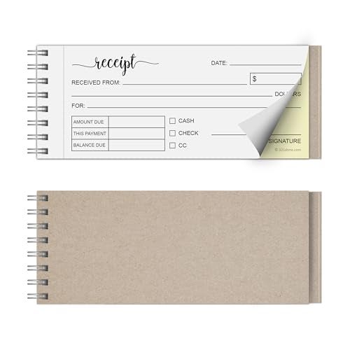 321Done Receipt Book with Carbon Copies for Small Boutique Business 2Part Spiral Carbonless Carbon Copy Duplicate Sales Order Invoice Pad 275x6 Pocket Size 50 WhiteYellow Sets Made in USA - Image 1
