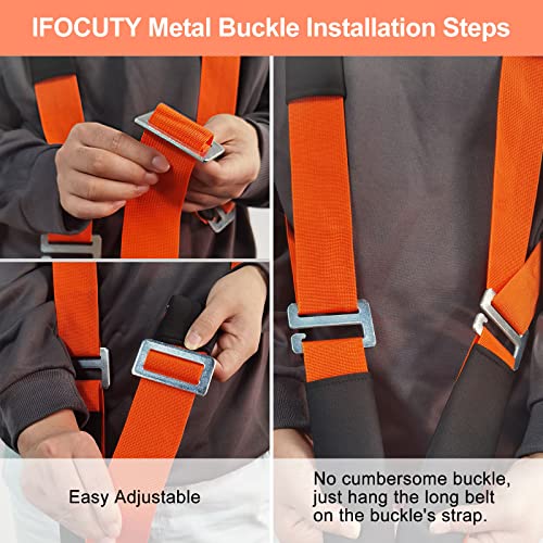 IFOCUTY Moving Straps,2-Person Lifting and Moving System Adjustable Shoulder Lifting for Move,Lift,Carry,Secure Furniture,Appliances,Mattresses,Heavy Objects up to 800lbs,Safely and Easily Like a Pro,Orange - Image 5