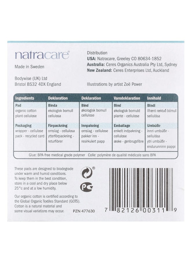 NATRACARE Natracare, Ultra Pads, Organic Cotton Cover, Super Plus, 12 Pads  - Image 2