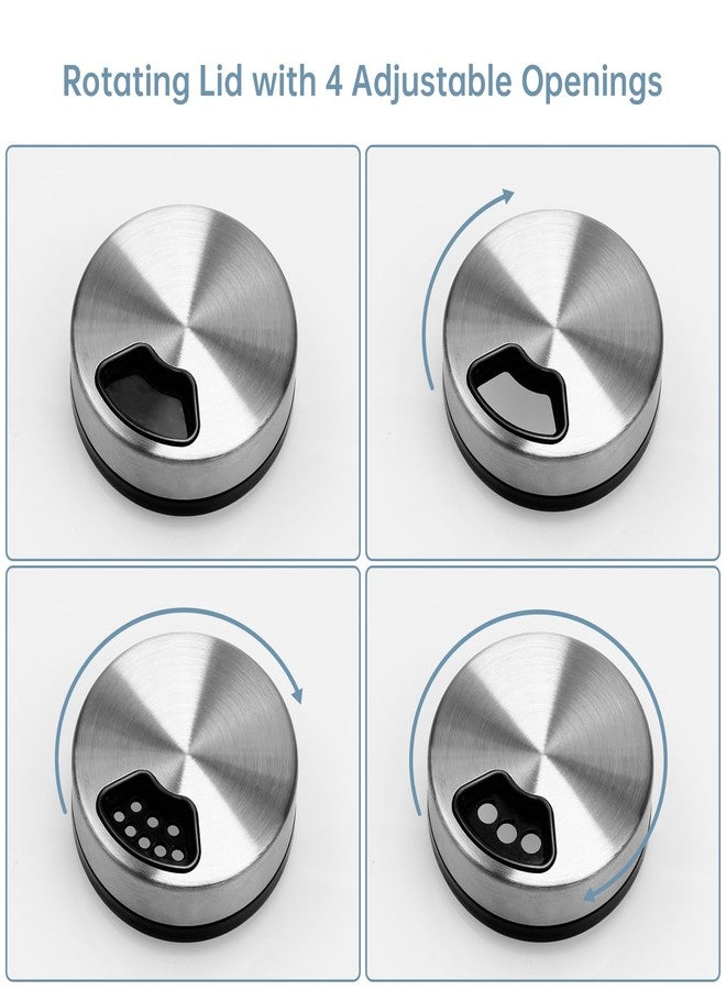 ان اي هوم عبوة من قطعتين من هزازات التوابل من NiHome مع أغطية قابلة للتعديل من الفولاذ المقاوم للصدأ، مناسبة لجبنة البارميزان، ورقائق الفلفل الحار، والأعشاب، والملح، والفلفل، سعة 10 أونصات، مصنوعة من زجاج البوروسيليكات، سهلة التعبئة وآمنة للغسل في غسالة الأطباق - Image 2