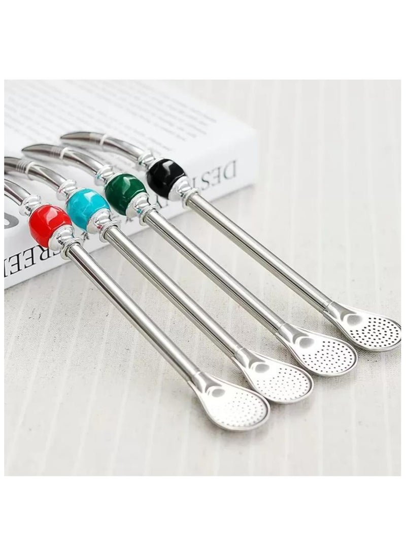 Yerba Mate Tea Bombilla Reusable Straw