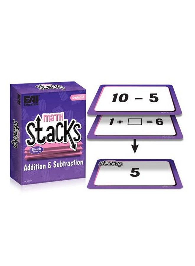 EAI Education Math Stacks Addition & Subtraction Game: Grades 12 - Image 1