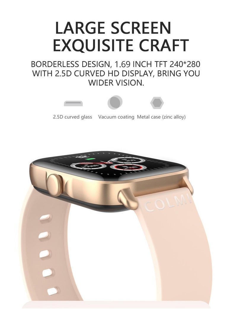 COLMI P28Plus Smart Watch - Sports Heart Rate Monitor, Step Counter, IP67 Water Resistant, Full Screen Smart Watch - Image 3