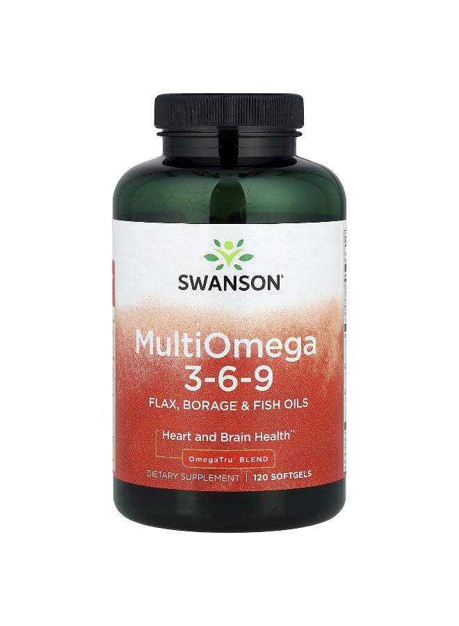 SWANSON سوانسون، مالتيميجا 3-6-9، 120 كبسولة لينة - Image 1