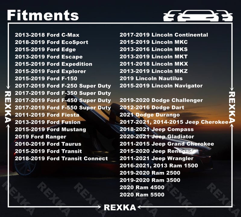 Rexka 30pcs Center Console Radio DVD Dash Panel Switch Bezel Clip Body Trim Retainer Compatible with Ford Mercury Mustang Edge Escape Expedition F-150 Explorer Jeep Dodge Challenger - Image 3
