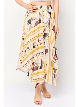 ESPRIT Women Allover Print Midi Skirt, Multicolor  - Image 1