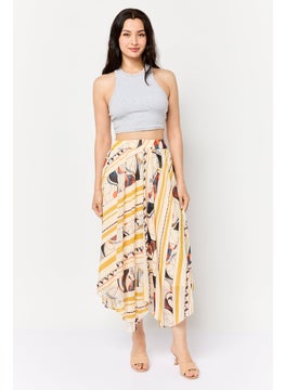 ESPRIT Women Allover Print Midi Skirt, Multicolor  - Image 4