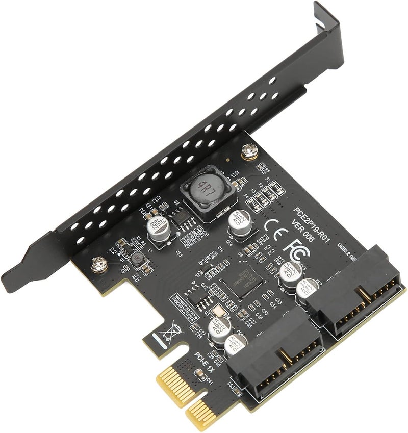 Generic Pcie USB Card, Pcie to USB Internal Expansion Card C GEN1 Expansion (19PIN Black Board) - Image 4