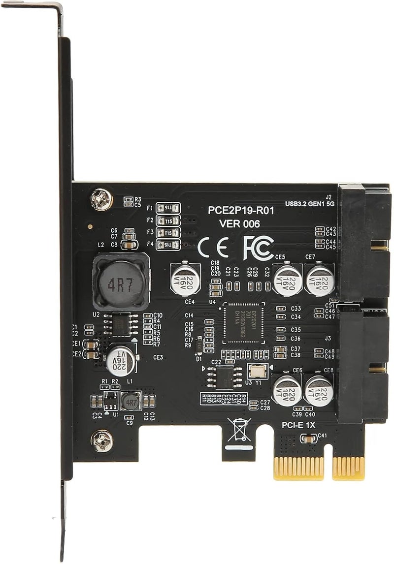 Generic Pcie USB Card, Pcie to USB Internal Expansion Card C GEN1 Expansion (19PIN Black Board) - Image 5