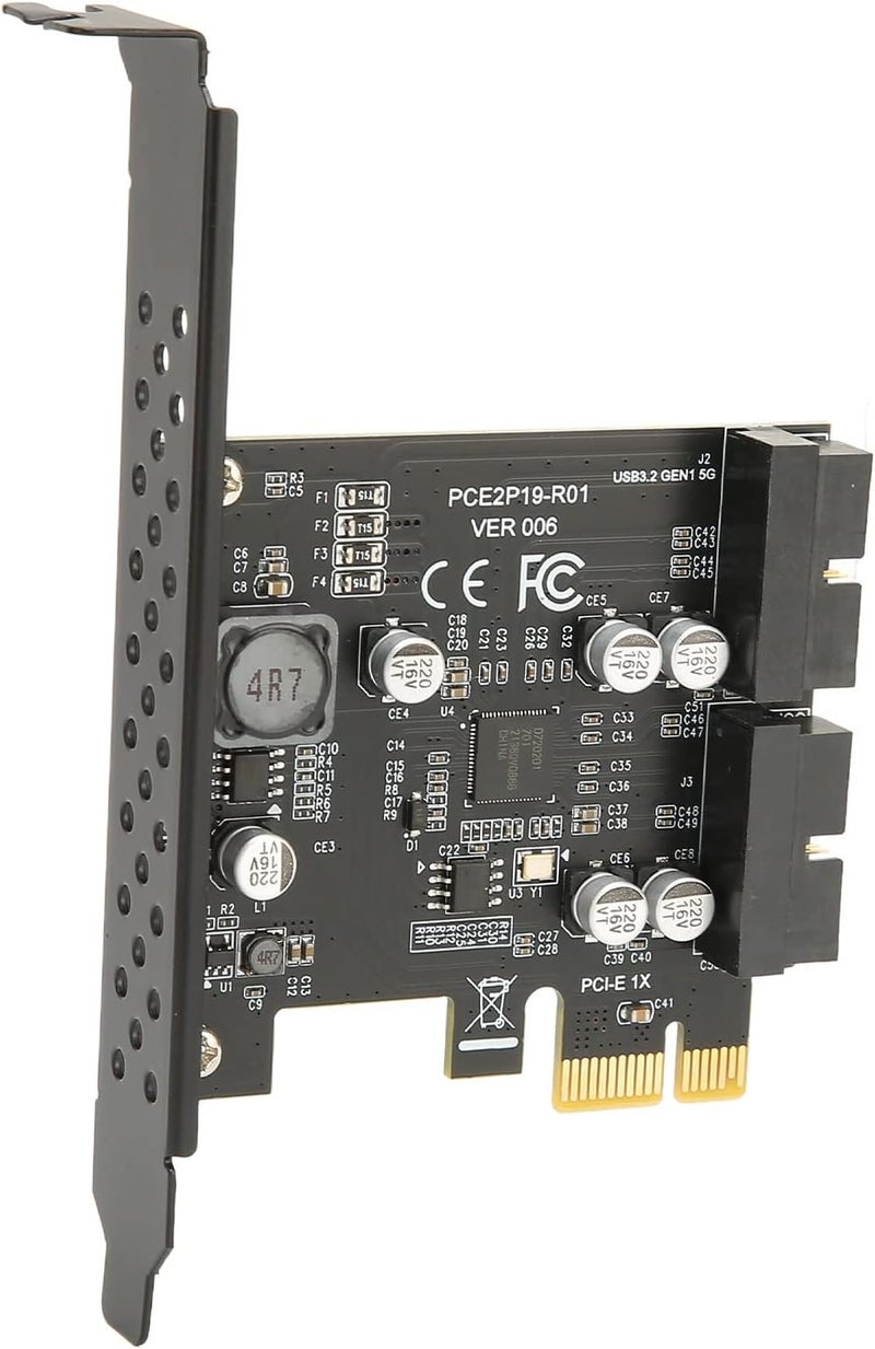 Generic Pcie USB Card, Pcie to USB Internal Expansion Card C GEN1 Expansion (19PIN Black Board) - Image 1