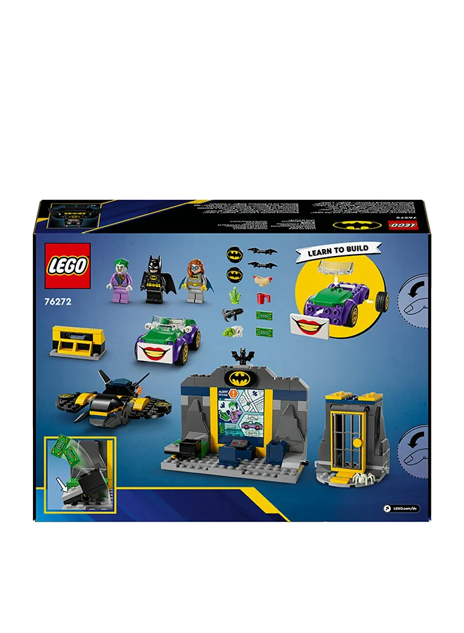 LEGO Dc Batman The Batcave With Batman, Batgirl & The Joker, Fun Super-Hero Adventure Toy For 4 Plus Year Old Boys, Girls & Kids, Super-Hero Vehicle Set With 3 Minifigures, Gift Idea (184 Pieces) 76272