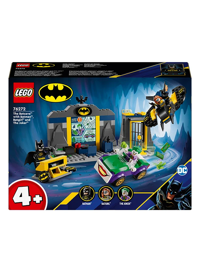 LEGO Dc Batman The Batcave With Batman, Batgirl & The Joker, Fun Super-Hero Adventure Toy For 4 Plus Year Old Boys, Girls & Kids, Super-Hero Vehicle Set With 3 Minifigures, Gift Idea (184 Pieces) 76272