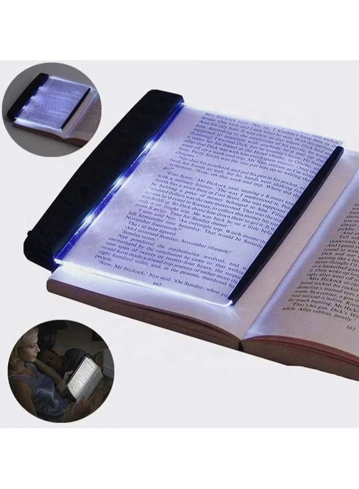 مصباح قراءة الكتب LED، مصابيح كتب مسطحة للقراءة في السرير ليلاً، مصباح إشارة مرجعية من الأكريليك، مصباح كتب LED مسطح مع تعديل السطوع، ضوء حماية العين للطلاب للقراءة الليلية - Image 1