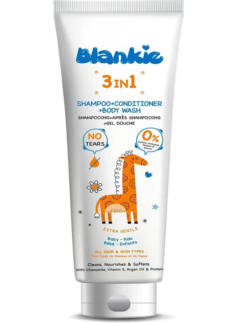 بلانكي 3في1شامبو +بلسم+ غسول للجسم 200مل