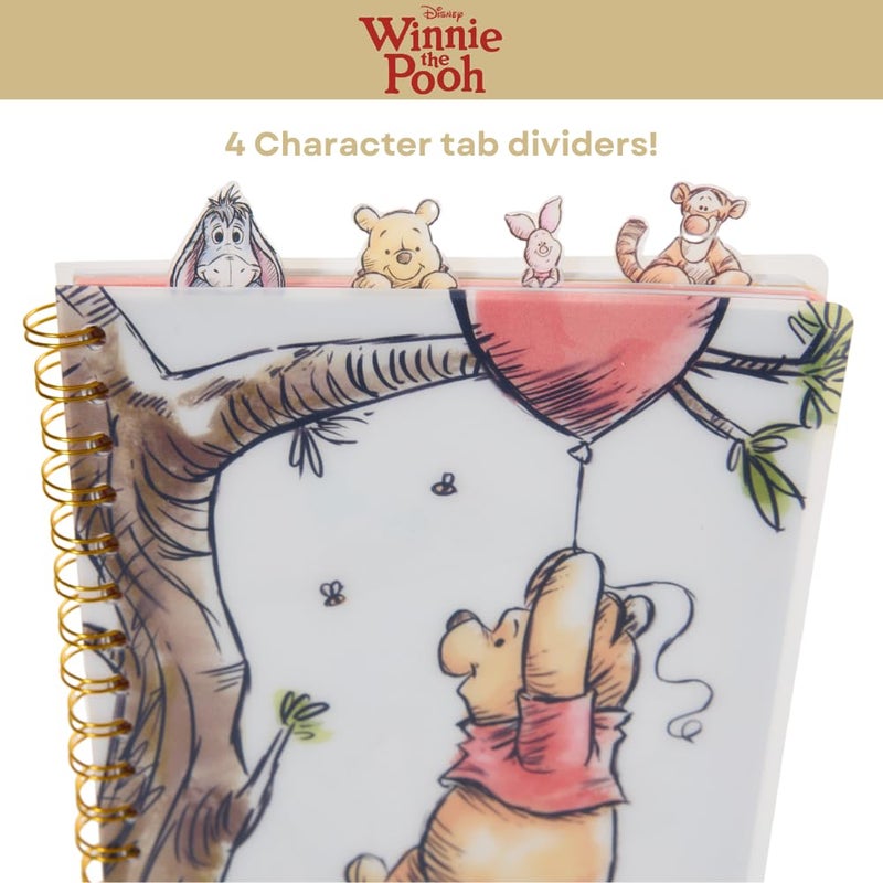 Innovative Designs Disney Winnie the Pooh Tab Journal Notebook, Spiral Bound, 96 Lined Pages, 8 x 7 inches -White - Image 2