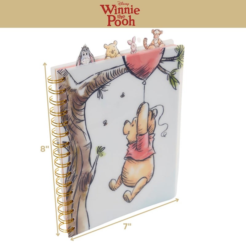 Innovative Designs Disney Winnie the Pooh Tab Journal Notebook, Spiral Bound, 96 Lined Pages, 8 x 7 inches -White - Image 5