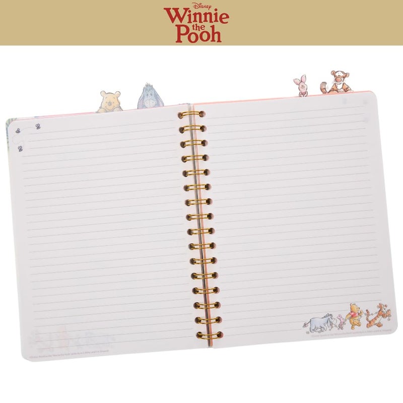 Innovative Designs Disney Winnie the Pooh Tab Journal Notebook, Spiral Bound, 96 Lined Pages, 8 x 7 inches -White - Image 3