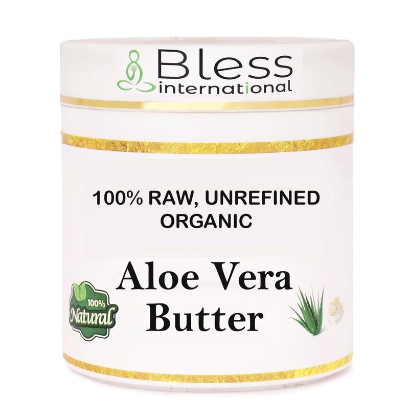 Bless International Organic Raw Aloe Vera Butter 100% Pure,Natural & Unrefined| Skin Moisturizer For Face, Body & Hair| 1 LBS/450 GM Ivory / White Grade A | DIY Creams, Balms, Lotions, Soaps| Softens Dry & Tough Skin - Image 1
