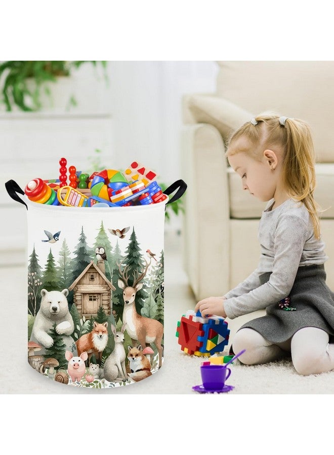 FXOCSHE Baby Laundry Hamper,Dirty Clothes Hamper for Boys and Girls,Toys Storage Bin Organizer Animal Room Decor,Waterproof storage box for kids bedroom,Gift Baskets(Forest animal) - Image 5