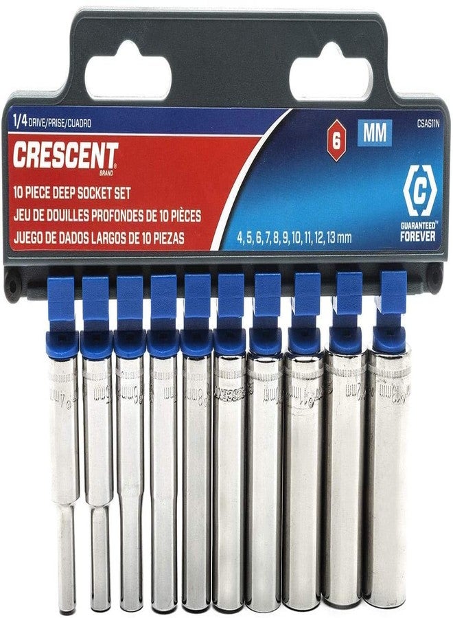 Crescent 10 Piece 1/4" Drive 6 Point Deep Metric Socket Set - CSAS11N - Image 2