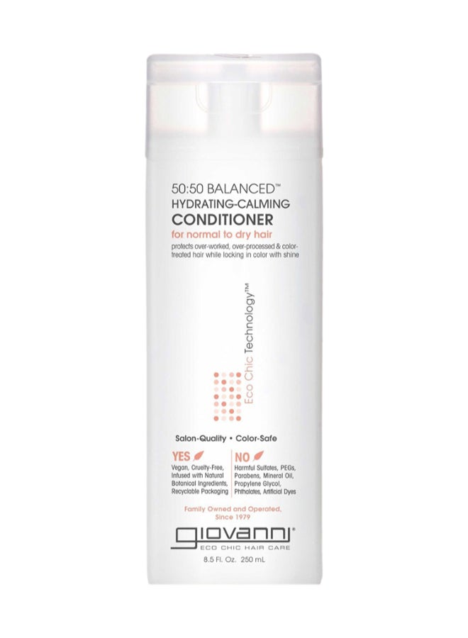 Giovanni 50:50 Balanced Hydrating-Calming Conditioner, For Normal To Dry Hair 250ml - Image 1