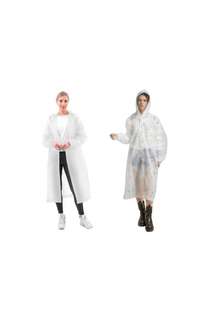 2-Pack Unisex Waterproof EVA Raincoat with Hood – Lightweight, Breathable,  Eco-Friendly for Outdoor Travel, Hiking, Biking, Camping, Fishing - Image 1