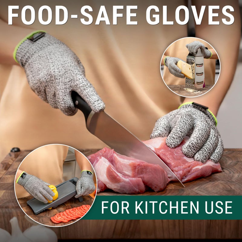 BeaverCraft Wood Carving Gloves CRG - Cutting Cut Resistant Gloves Level 5 for Whittling, Woodworking, Food Prep (M) - Image 3