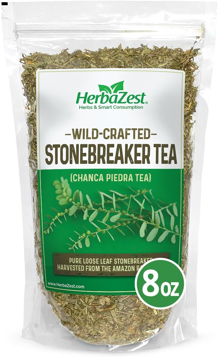 HerbaZest Wild-Crafted Chanca Piedra Tea - 8oz (225g) - 100% Pure Loose Leaves & Stems - Image 1