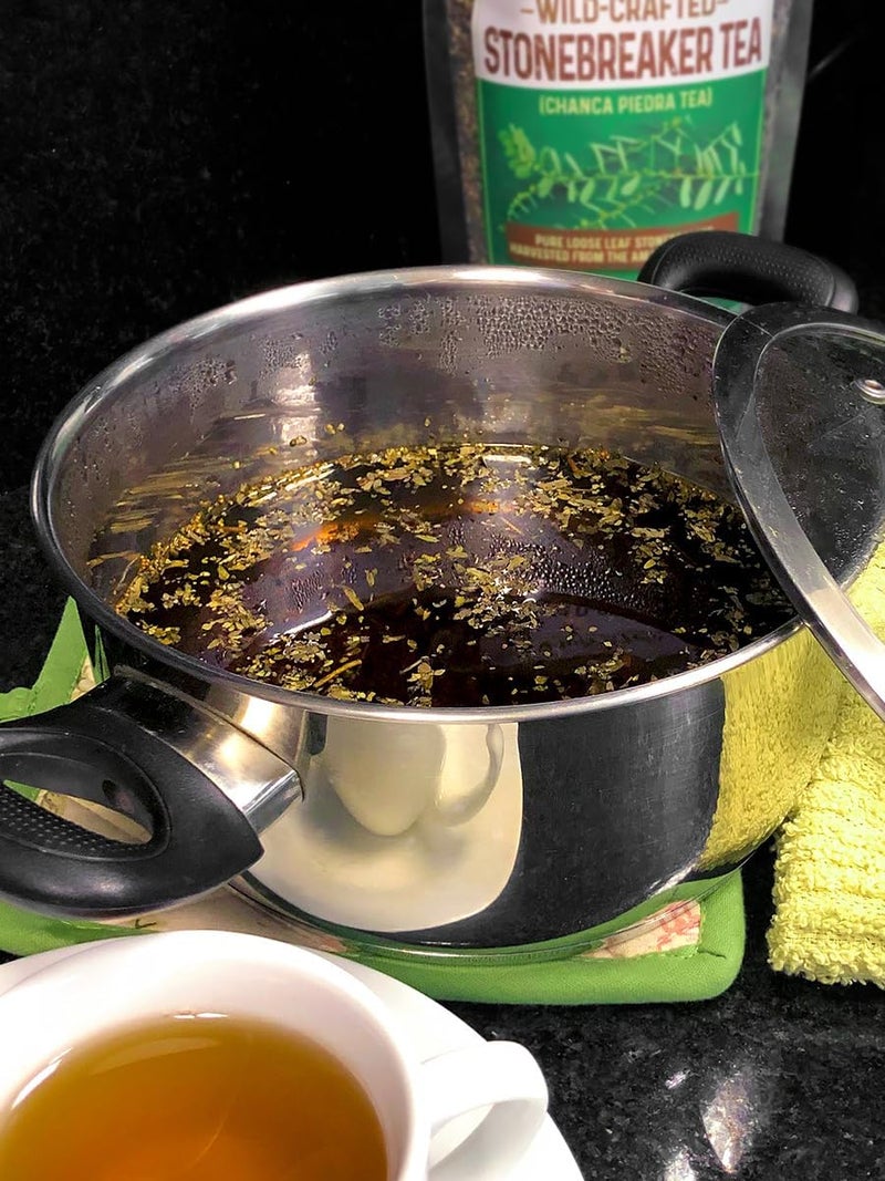 HerbaZest Wild-Crafted Chanca Piedra Tea - 8oz (225g) - 100% Pure Loose Leaves & Stems - Image 4
