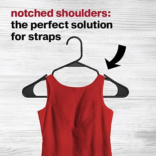 PROTOWARE 18 Pieces Clothe Hangers for Wardrobe - Space Saving Cupboard Storage Organizer - Plastic Hanger Set for Saree, Shirt, Dress (Black) - Image 3