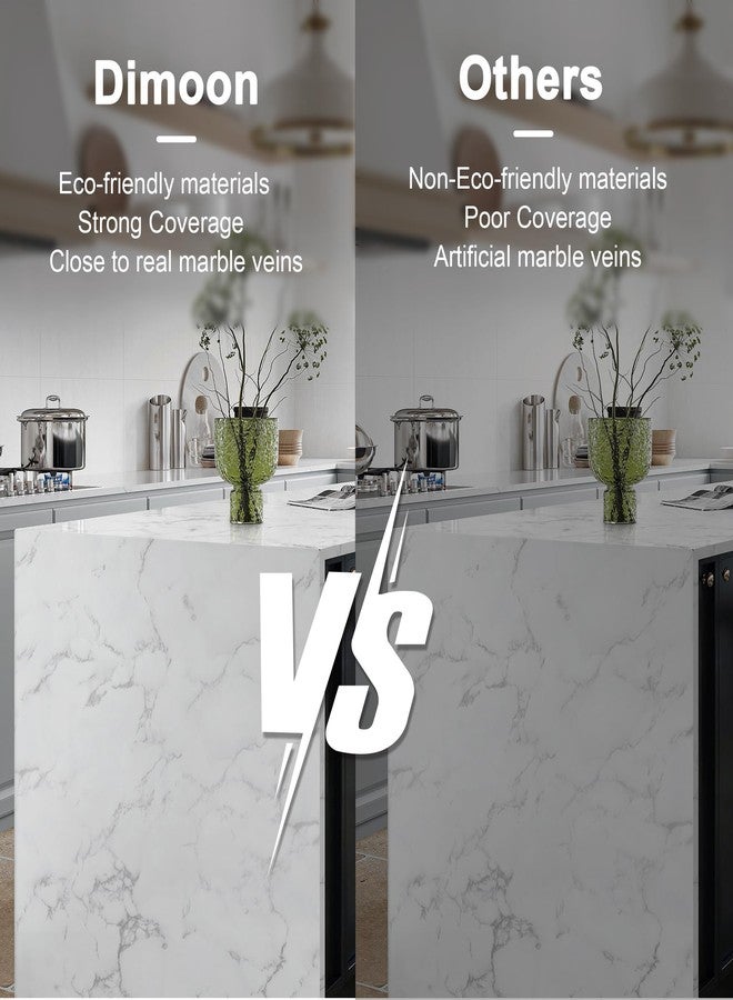 Dimoon 11.8''x78.7'' Marble Peel and Stick Wallpaper White Granite Contact Paper for Countertops Waterproof Kitchen New Environmentally Friendly Materials Thickening Upgrade Renter Friendly Vinyl Wrap - Image 5