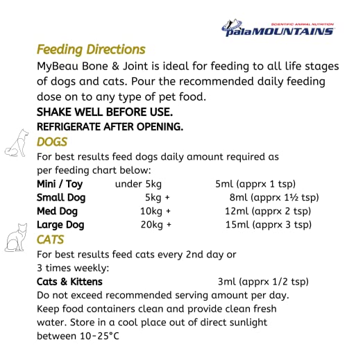 Palamountains My Beau Bone & Joint Supplement for Dogs – Joint Health, Mobility, Soft Tissue & Immune Support, Antioxidants for Active & Aging Dogs – 300ml - Image 5