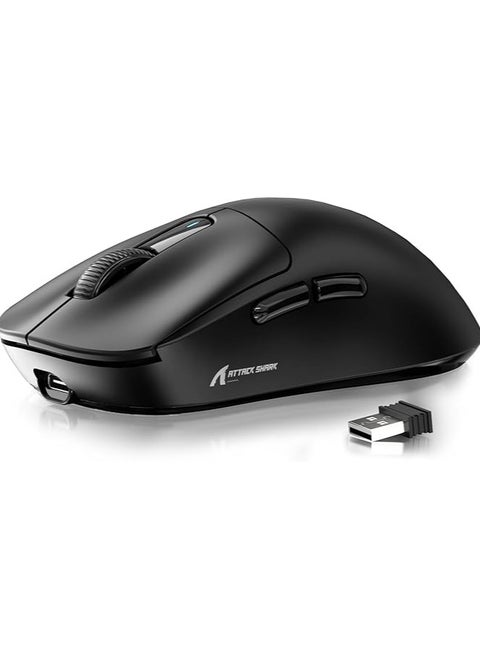 ATTACK SHARK X3 49g Ultralight Mouse, PixArt PAW3395 Gaming Sensor, BT/2.4G Wireless/Wired Gaming Mouse, 26000 DPI, 200 Hours Battery, Office Mice for Win11/Xbox/PS/Mac (Black)