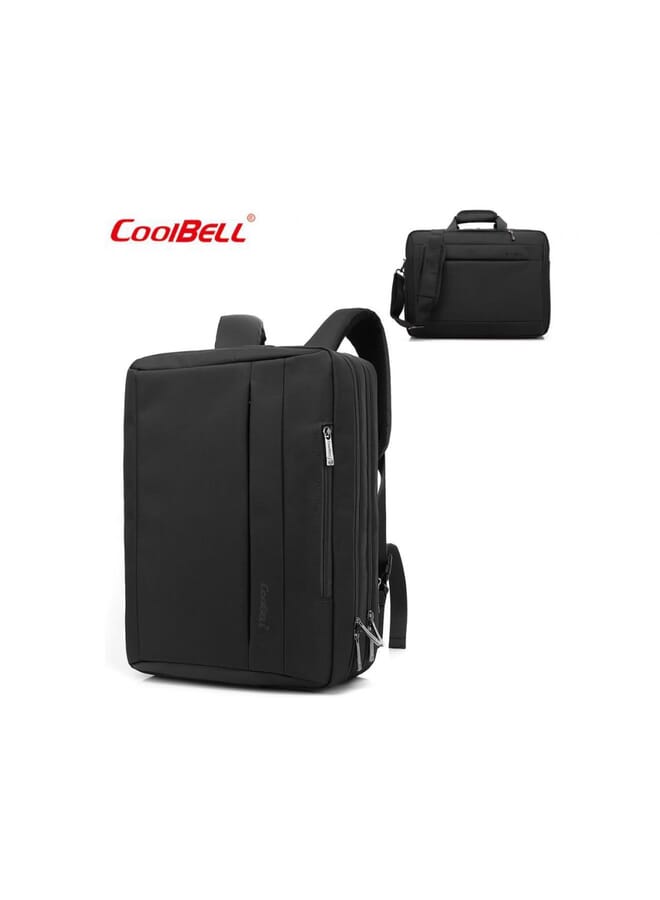 CoolBELL 17.3 Inches Laptop Backpack Computer Cases Convertible Business Backpack Briefcase Messenger Bag Cb5501 Black - Image 1