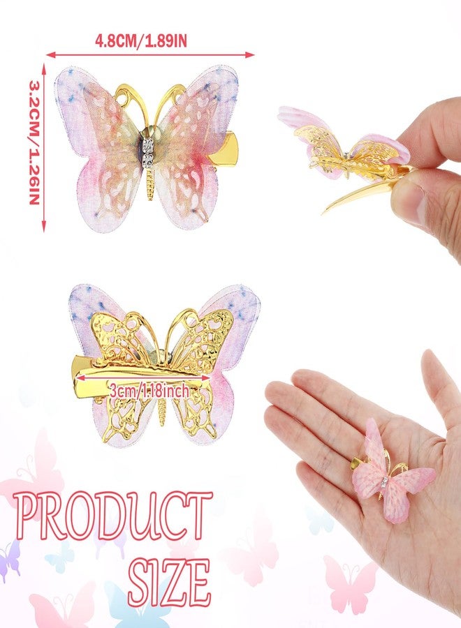 Nogeqi 12Pcs Butterfly Hair Clips for Girls, Cute Kawaii Hair Clips, Colorful Butterfly Clips for Girls, Small Mini Butterfly Hair Accessories Perfect for Teens and Women - Image 3